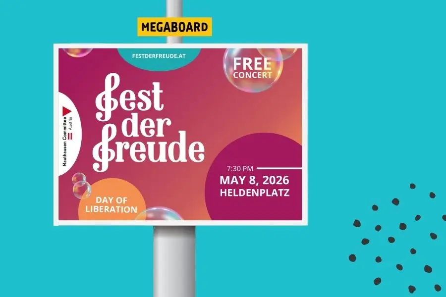 Megaboard Flyer Fest der Freude &Uuml;berblick